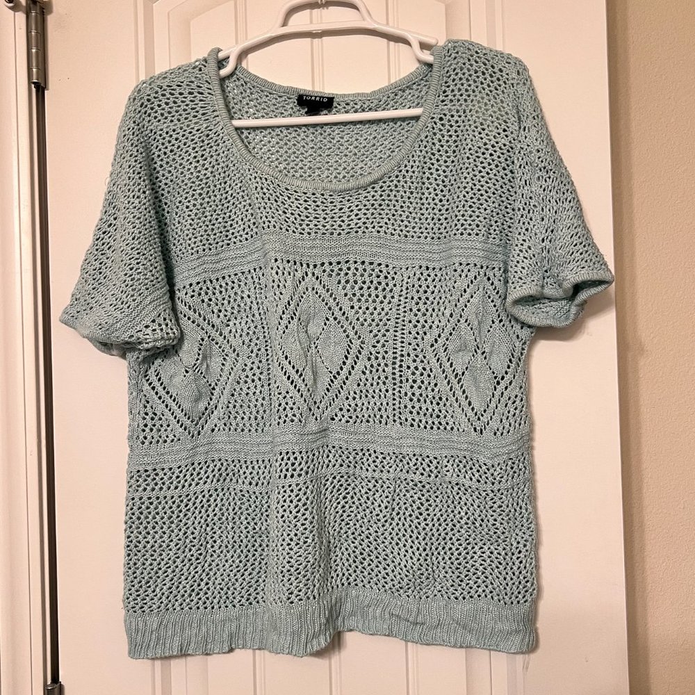 Torrid CROCHET DOLMAN SWEATER